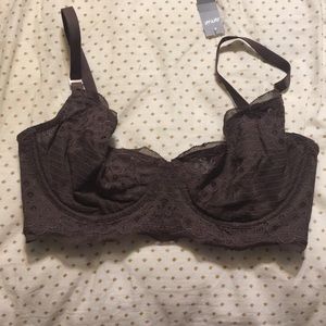 Aerie Unlined 32DDD 32E Balconette Power Lace Bra